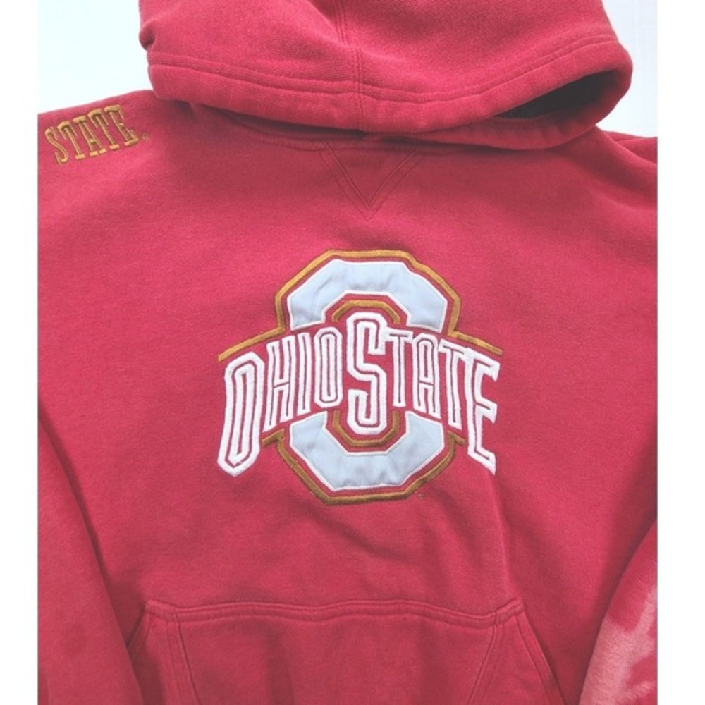 Red Oak Ohio State Buckeyes Hoodie Mens Large Red Football Team NCAA Mesh Lined